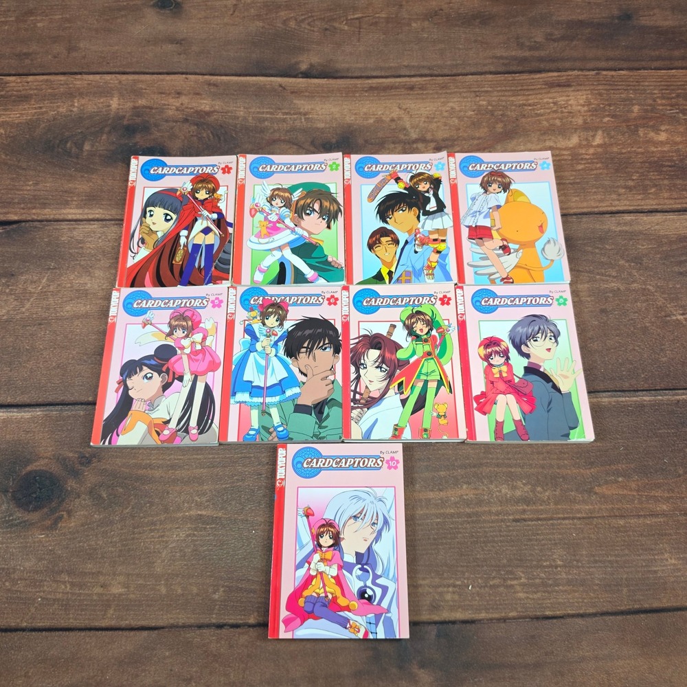 Tokyopop Cardcaptors Anime Book Lot Kids OS Pink Good Vintage Manga CLAMP Art